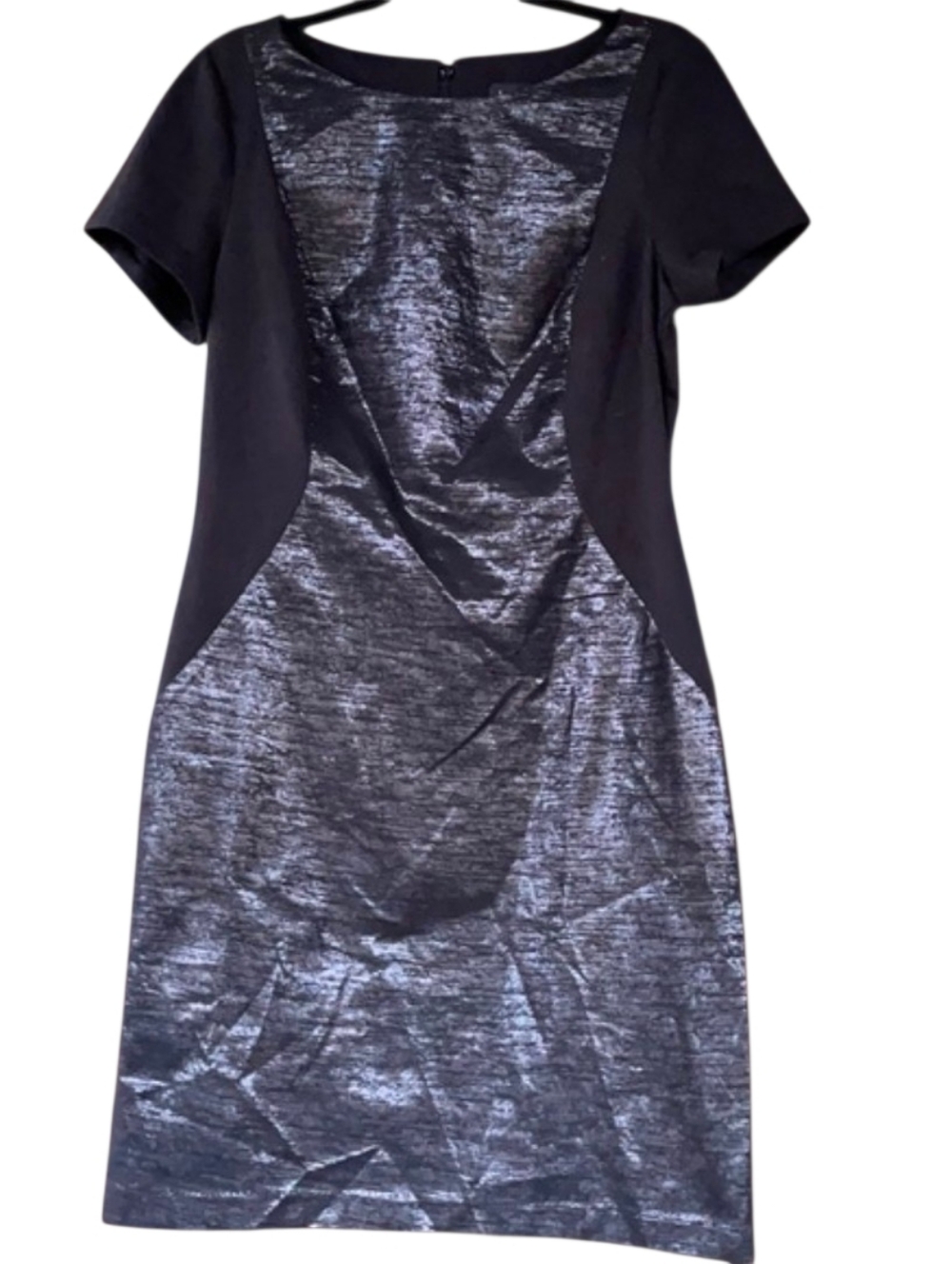 Laundry By Design Retro Faux Leather Midi Dress EUC Size 12